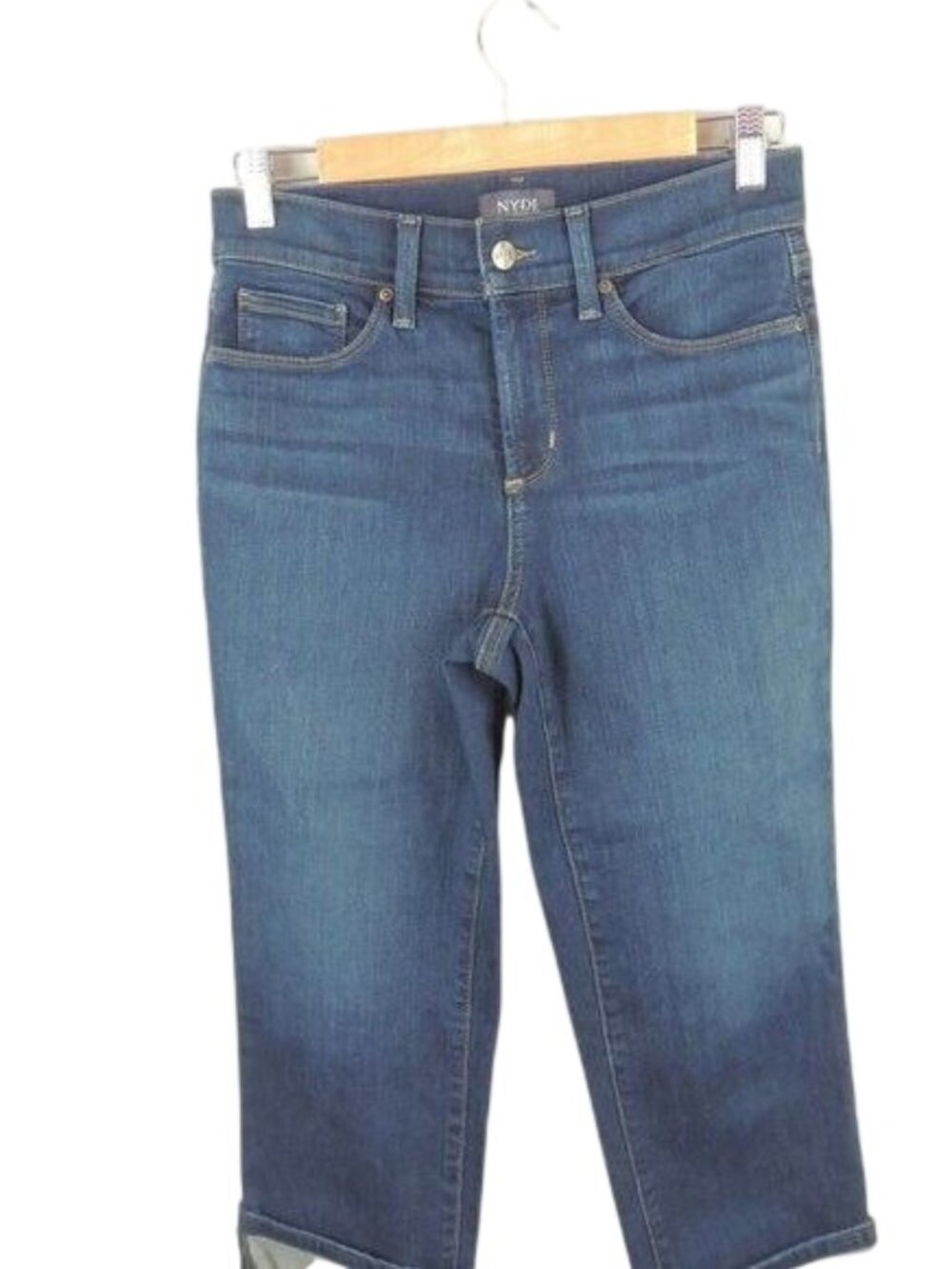 NYDJ Women's Dark Wash Marilyn Cropped Denim Jean Womens Size 4